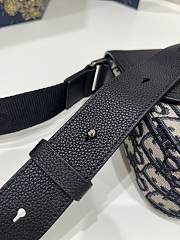 Kitlife SADDLE A5 POUCH Beige and Black Dior Oblique Jacquard and Black Grained Calfskin - 23 x 6 x 18 cm - 4