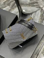 Kitlife SAINT LAURENT Loulou Small striped shoulder bag - 25×17×9 cm - 4