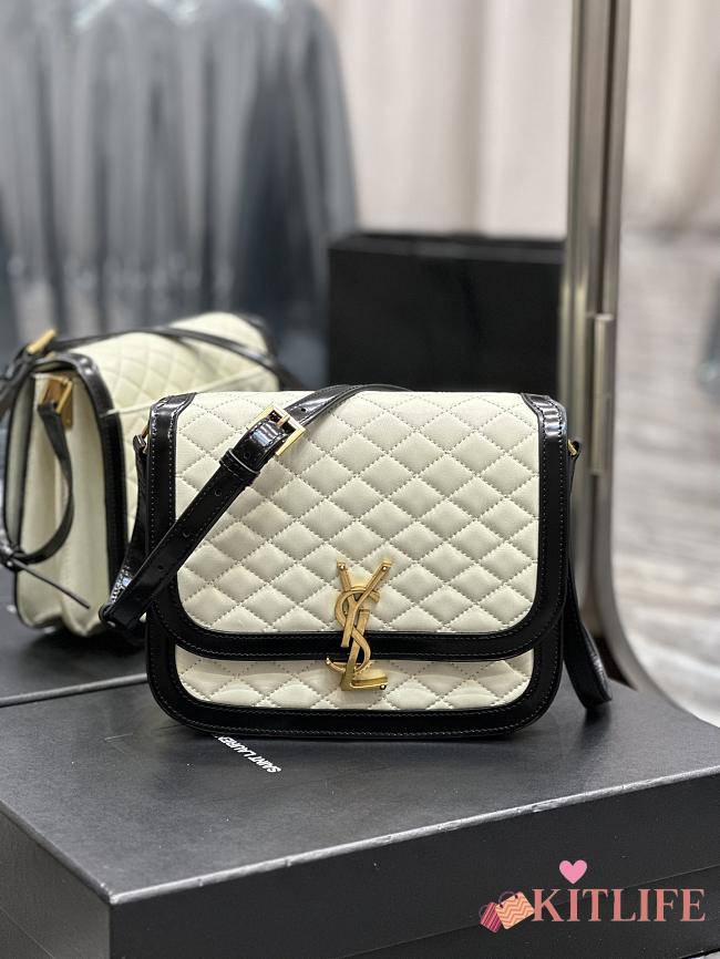 kitlife SAINT LAURENT Solferino medium quilted leather shoulder bag White - 22 x 18 x 5 cm - 1