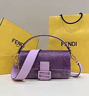 Kitlife Fendi Baguette Re-Edition bag in lilac bea Purple - 27 cm - 1