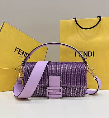 Kitlife Fendi Baguette Re-Edition bag in lilac bea Purple - 27 cm