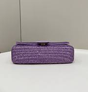 Kitlife Fendi Baguette Re-Edition bag in lilac bea Purple - 27 cm - 5