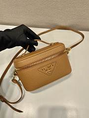 Kitlife PRADA Logo leather shoulder bag Cramel- 18 x 11 x 7.5 cm - 4