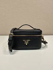 Kitlife PRADA Logo leather shoulder bag Black- 18 x 11 x 7.5 cm - 1