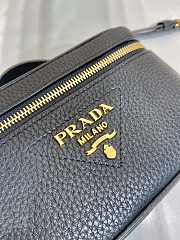 Kitlife PRADA Logo leather shoulder bag Black- 18 x 11 x 7.5 cm - 5