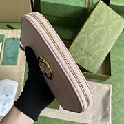 Kitlife Gucci Leather wallet Pink 725216 - 21 x 11 cm - 6