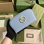 Kitlife Gucci Leather wallet Bllue 725216 - 21 x 11 cm - 1