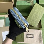 Kitlife Gucci Leather wallet Bllue 725216 - 21 x 11 cm - 5