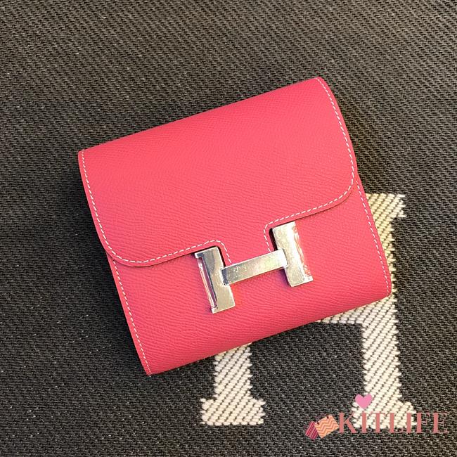 Kitlife Hermès pre-owned Constance compact wallet Pink -  13 x 12 cm - 1