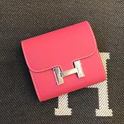 Kitlife Hermès pre-owned Constance compact wallet Pink -  13 x 12 cm - 1