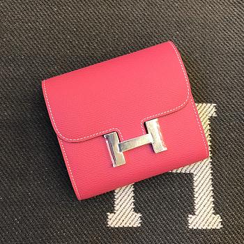 Kitlife Hermès pre-owned Constance compact wallet Pink -  13 x 12 cm