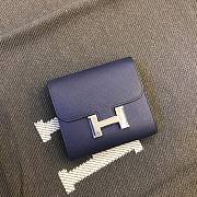 Kitlife Hermès pre-owned Constance compact wallet Blue - 13 x 12 cm - 1