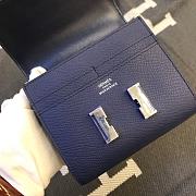 Kitlife Hermès pre-owned Constance compact wallet Blue - 13 x 12 cm - 3