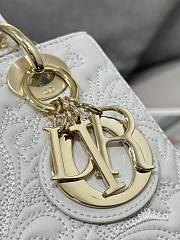Kitlife SMALL LADY DIOR MY ABCDIOR BAG WHITE - M0538 - 20 x 16.5 x 8 cm - 6