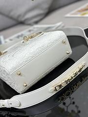 Kitlife SMALL LADY DIOR MY ABCDIOR BAG WHITE - M0538 - 20 x 16.5 x 8 cm - 4
