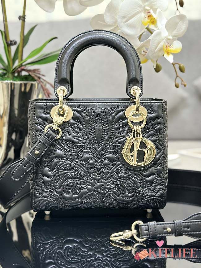 Kitlife SMALL LADY DIOR MY ABCDIOR BAG BLACK - M0538 - 20 x 16.5 x 8 cm - 1