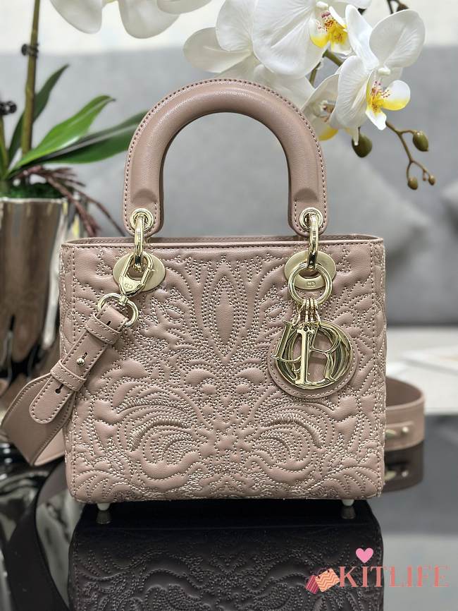 Kitlife SMALL LADY DIOR MY ABCDIOR BAG PINK - M0538 - 20 x 16.5 x 8 cm - 1