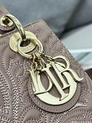 Kitlife SMALL LADY DIOR MY ABCDIOR BAG PINK - M0538 - 20 x 16.5 x 8 cm - 6