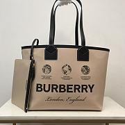 Kitlife BURBERRY beige cotton logo tote bag - 80631211 - 51 x 18.5 x 29 cm - 1