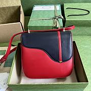 Kitlife Equestrian inspired shoulder bag Blue and red leather - 21 x 20 x 7 cm - 6