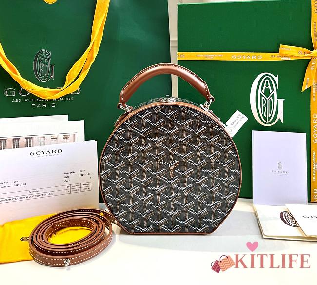 Kiltlife Goyard Brown Goyardine Coated Canvas - 18.5x17x7.5 cm - 1