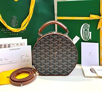 Kiltlife Goyard Brown Goyardine Coated Canvas - 18.5x17x7.5 cm