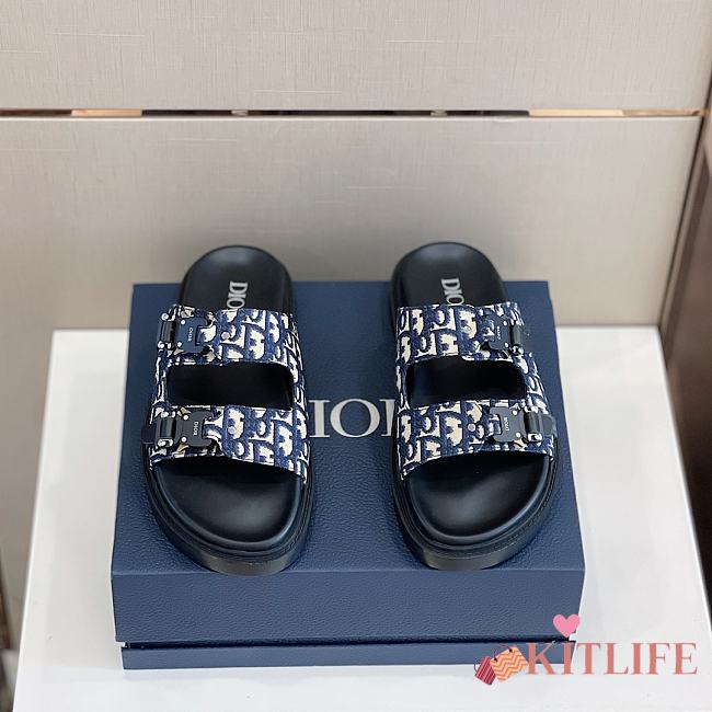 Kitlife Dior Men Aqua Sandal 'Dior Oblique -Blue'  - 1