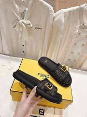 Kitlife Fendi logo-pattern slides Black - 4