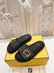 Kitlife Fendi logo-pattern slides Black - 5