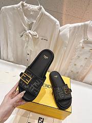 Kitlife Fendi logo-pattern slides Black - 2