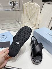 Kitlife Prada Soft padded nappa leather wedge sandals Black  - 6