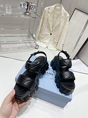 Kitlife PRADA Monolith leather platform sandals Black  - 2