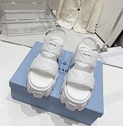 Kitlife PRADA Monolith leather platform sandals White - 1