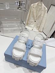 Kitlife PRADA Monolith leather platform sandals White - 6