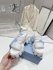 Kitlife PRADA Monolith leather platform sandals White - 2
