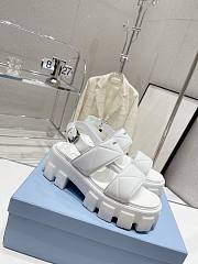 Kitlife PRADA Monolith leather platform sandals White - 5