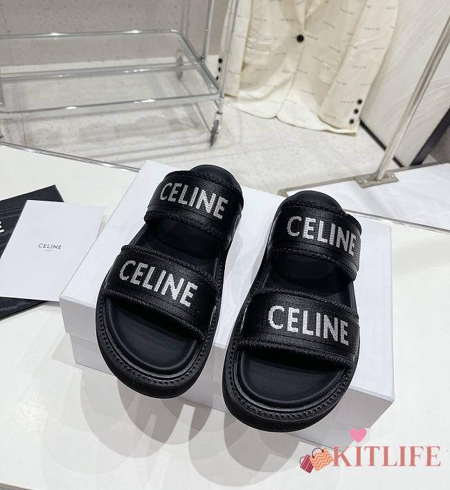Kitlife Celine Leo Scratch dad sandals Black  - 1