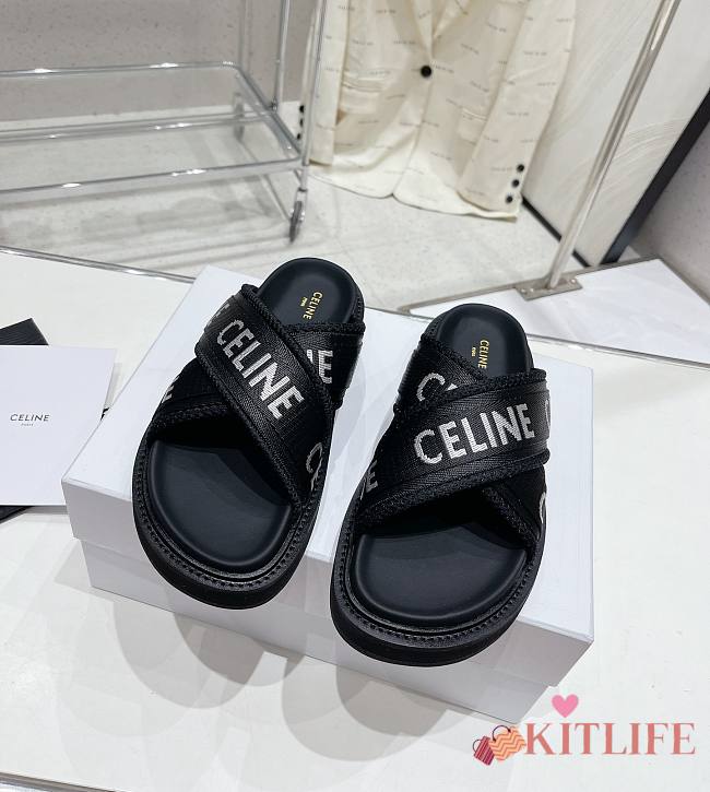 Kitlife Celine Leo Scratch dad sandals Black SS 2023 - 1