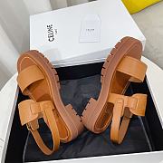Celine Clea Triomphe Sandal in Vegetal Calfskin Brown - 2