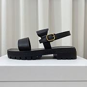 Celine Clea Triomphe Sandal in Vegetal Calfskin Black - 3