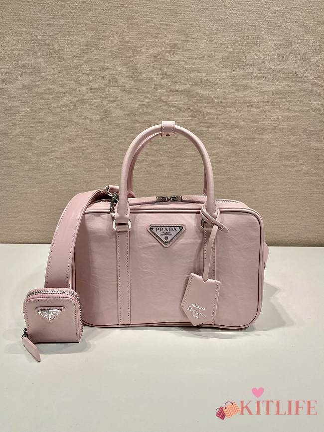 Kitlife Medium antique nappa leather top handle bag Pink - 24 x 15.5 x 7 cm - 1