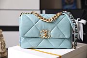 Kitlife Chanel 19 Medium Flap Bag Blue - 26 x 16 x 9 cm - 1