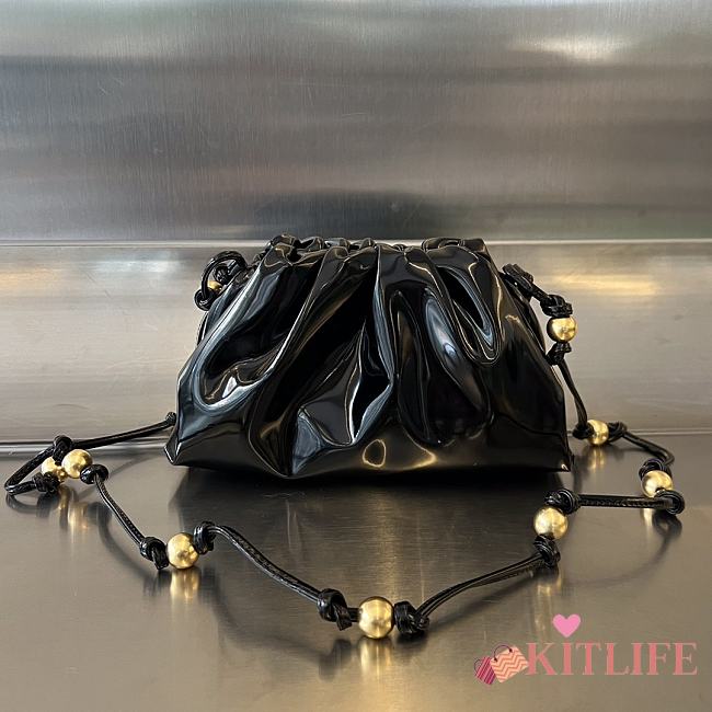  Kitlife Bottega Veneta Mini Pouch Mini Brushed Black - 22 x 13 x 5 cm - 1