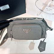 Kitlife Prada Two-way Top Zip Logo Camera Bag Gray - 22 x 10.5 x 7 cm - 1