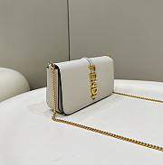 Kitlife Fendigraphy Wallet On Chain White leather wallet - 21 x 4 x 11 cm - 5