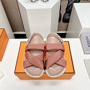 Kitlife HERMÈS Electric Neoprene Slingback Sandals Pink  - 1