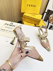 Kitkife Fendi Hight Heeld slingbacks Rose - 5