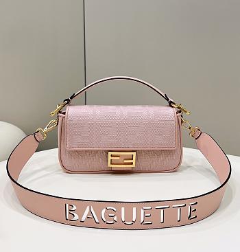 Kitlife Fendi Baguette Pink canvas - 28 x 6.5 x 13.5 cm