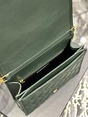 Kitlife SAINT LAURENT Becky small quilted shoulder bag Green - 25 x 17 x 7 cm - 2