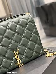Kitlife SAINT LAURENT Becky small quilted shoulder bag Green - 25 x 17 x 7 cm - 6